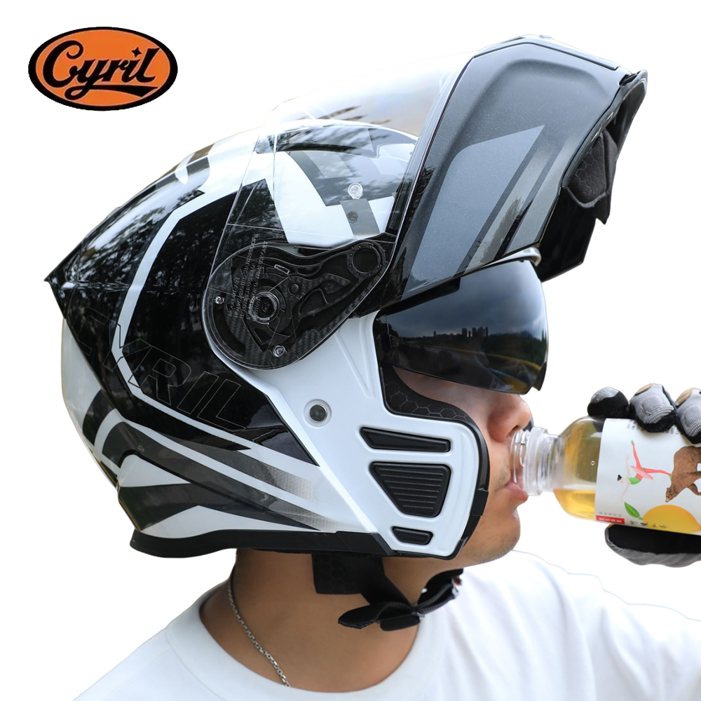 Full Face Motorcycle Helmet With Bluetooth - Cyril Flip Up motorhelm voor mannen