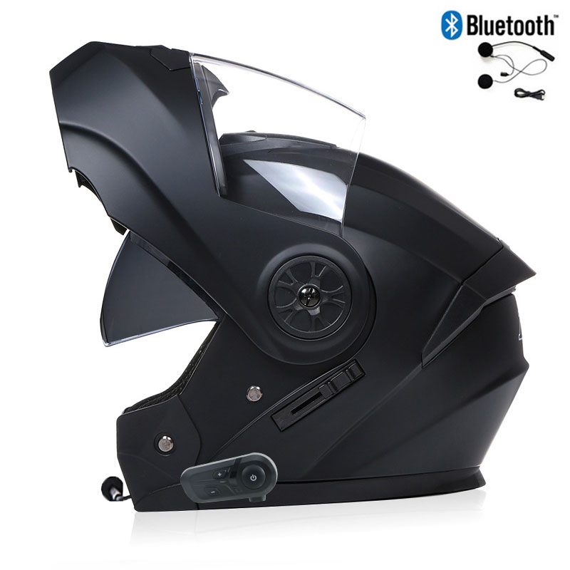 Modular Flip Up Motorcycle Helmet Dot Approved - Bluetooth Motor Integraalhelm Heren Dames Veiligheid