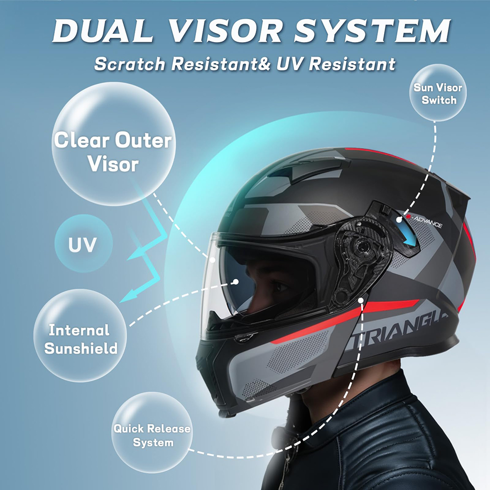 Cyril Flip Up motorhelm voor m - Full Face Motorcycle Helmet With Bluetooth recensie en prijs
