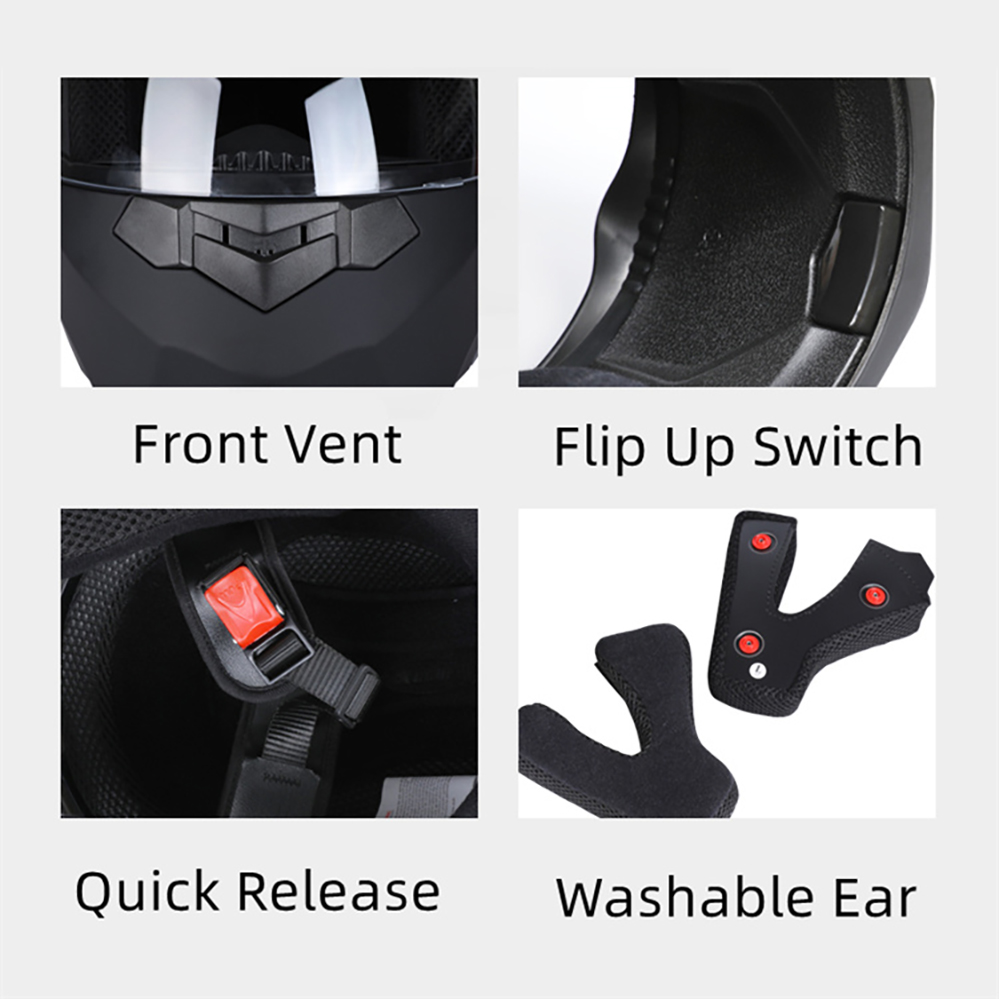 Gepersonaliseerde Full Face Ca - Modular Flip Up Motorcycle Helmet Dot Approved recensie en prijs